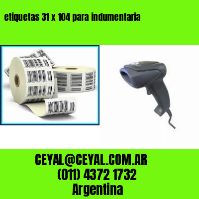 etiquetas 31 x 104 para indumentaria