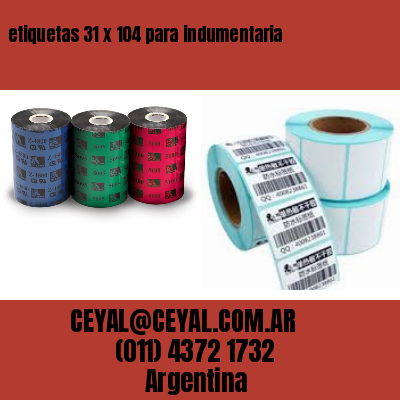 etiquetas 31 x 104 para indumentaria