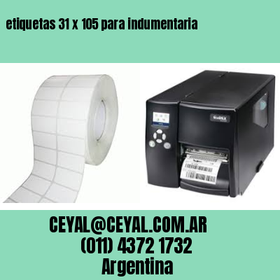 etiquetas 31 x 105 para indumentaria