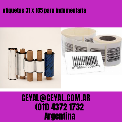 etiquetas 31 x 105 para indumentaria