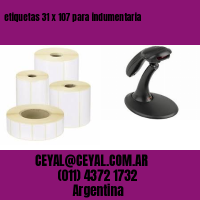 etiquetas 31 x 107 para indumentaria