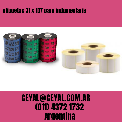 etiquetas 31 x 107 para indumentaria