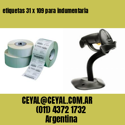 etiquetas 31 x 109 para indumentaria
