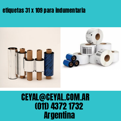 etiquetas 31 x 109 para indumentaria