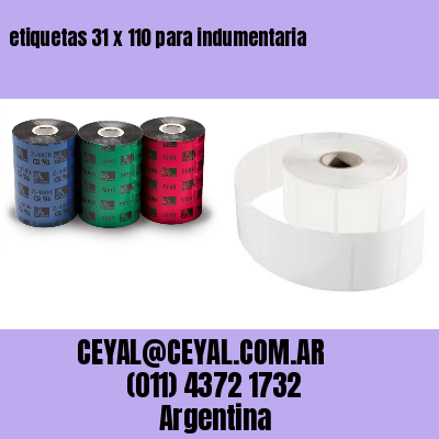 etiquetas 31 x 110 para indumentaria
