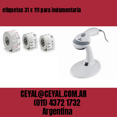 etiquetas 31 x 111 para indumentaria