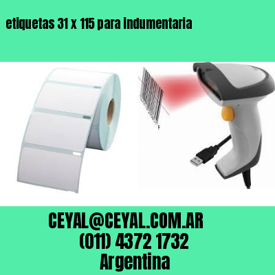 etiquetas 31 x 115 para indumentaria