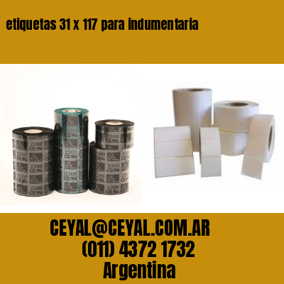 etiquetas 31 x 117 para indumentaria