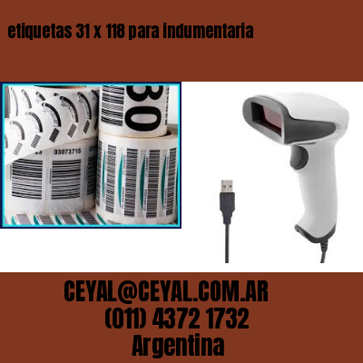 etiquetas 31 x 118 para indumentaria