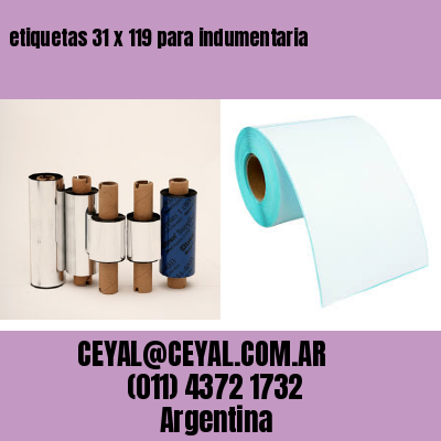 etiquetas 31 x 119 para indumentaria