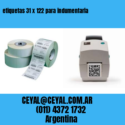 etiquetas 31 x 122 para indumentaria