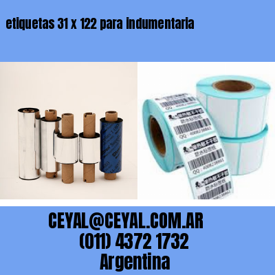 etiquetas 31 x 122 para indumentaria