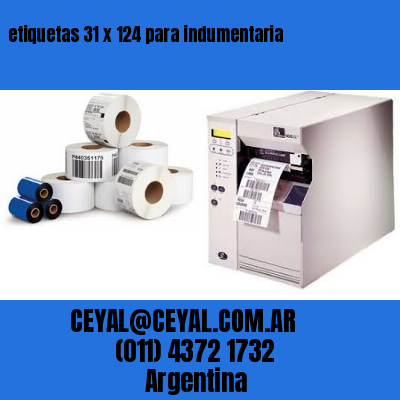 etiquetas 31 x 124 para indumentaria