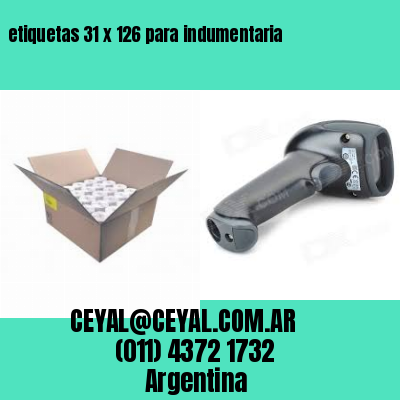 etiquetas 31 x 126 para indumentaria