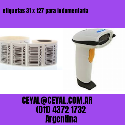 etiquetas 31 x 127 para indumentaria