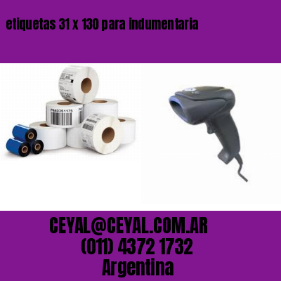 etiquetas 31 x 130 para indumentaria