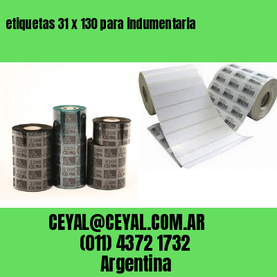 etiquetas 31 x 130 para indumentaria