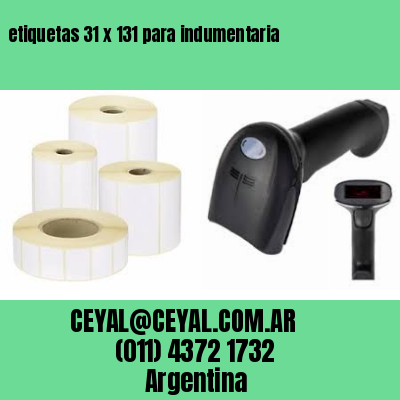 etiquetas 31 x 131 para indumentaria