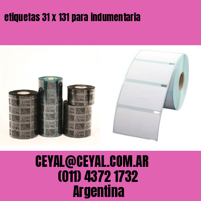 etiquetas 31 x 131 para indumentaria