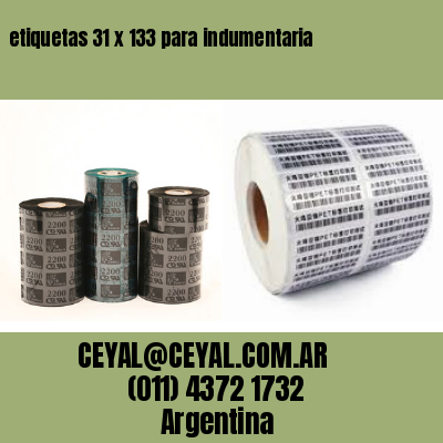 etiquetas 31 x 133 para indumentaria