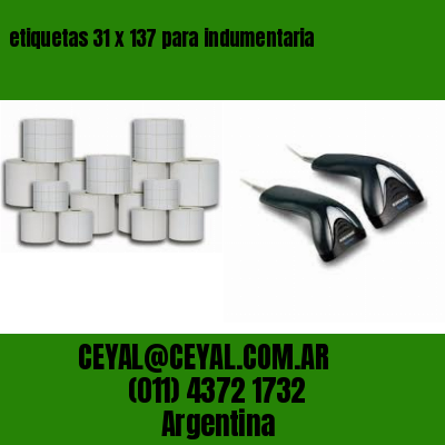 etiquetas 31 x 137 para indumentaria