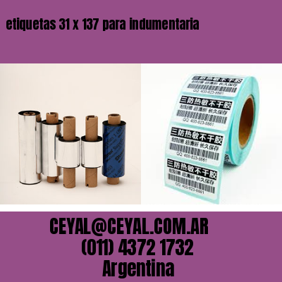etiquetas 31 x 137 para indumentaria