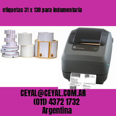 etiquetas 31 x 138 para indumentaria