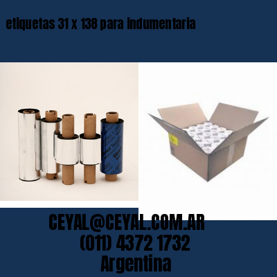 etiquetas 31 x 138 para indumentaria