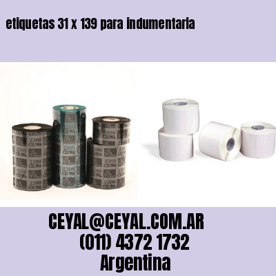 etiquetas 31 x 139 para indumentaria