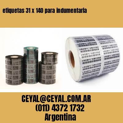 etiquetas 31 x 140 para indumentaria
