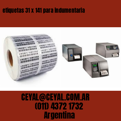 etiquetas 31 x 141 para indumentaria