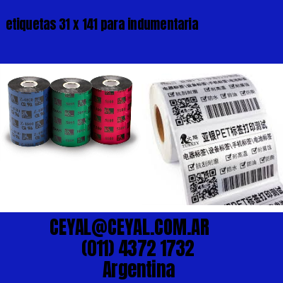 etiquetas 31 x 141 para indumentaria