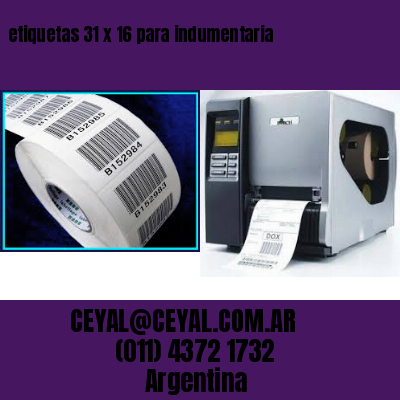 etiquetas 31 x 16 para indumentaria