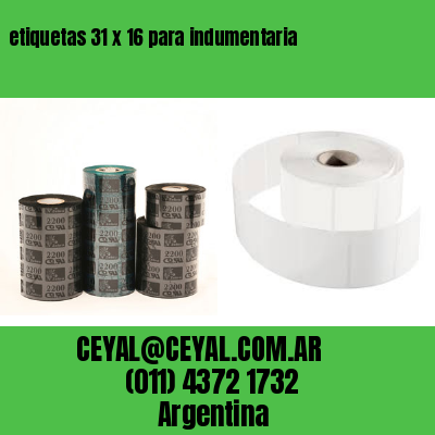 etiquetas 31 x 16 para indumentaria