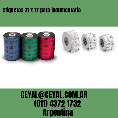 etiquetas 31 x 17 para indumentaria