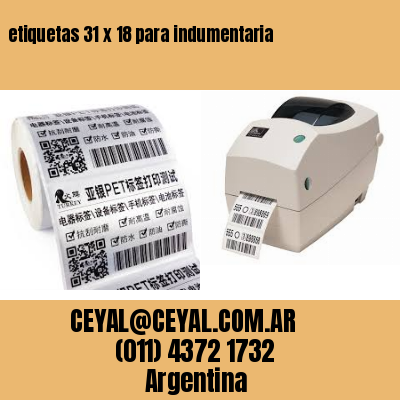 etiquetas 31 x 18 para indumentaria