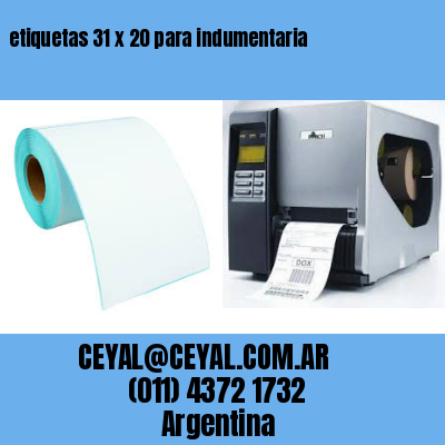 etiquetas 31 x 20 para indumentaria