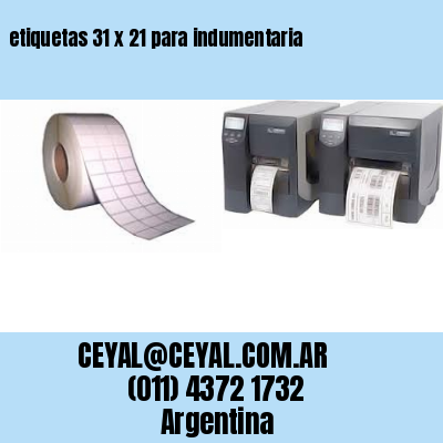 etiquetas 31 x 21 para indumentaria