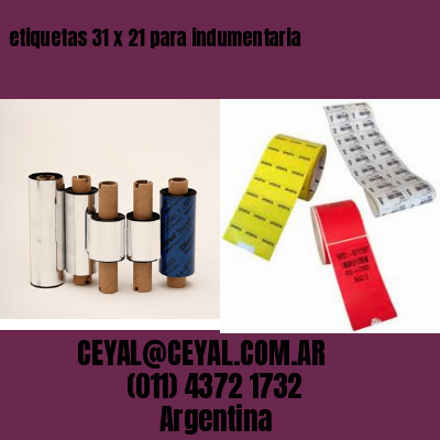 etiquetas 31 x 21 para indumentaria