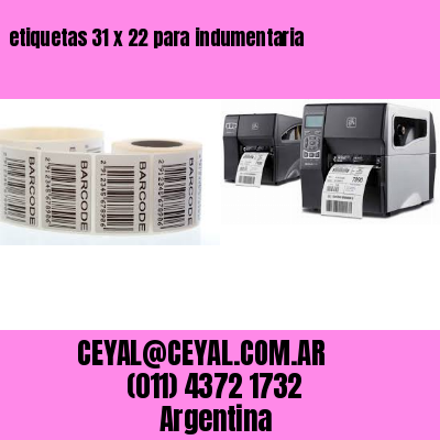etiquetas 31 x 22 para indumentaria