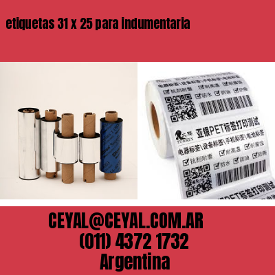 etiquetas 31 x 25 para indumentaria