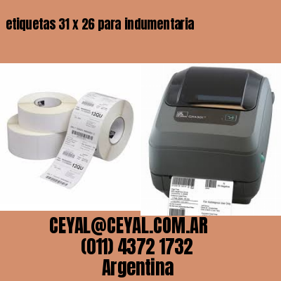 etiquetas 31 x 26 para indumentaria