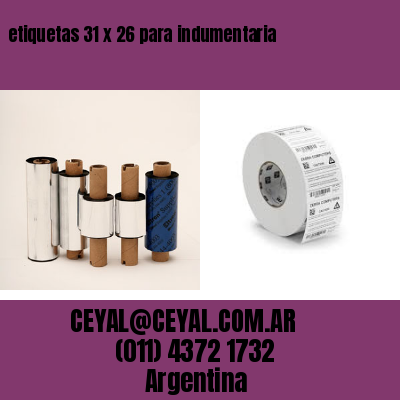etiquetas 31 x 26 para indumentaria