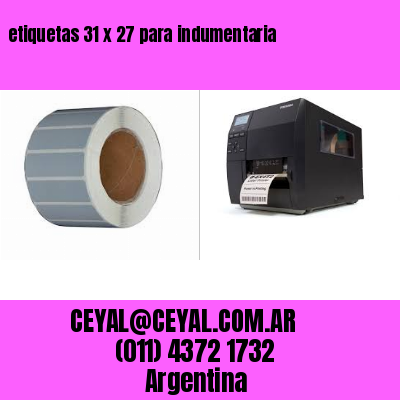 etiquetas 31 x 27 para indumentaria