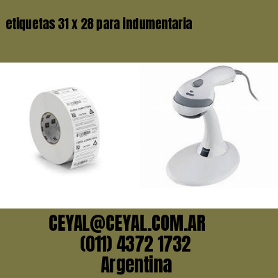 etiquetas 31 x 28 para indumentaria