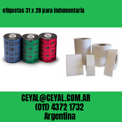 etiquetas 31 x 28 para indumentaria