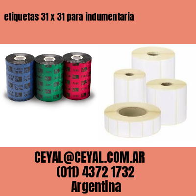 etiquetas 31 x 31 para indumentaria