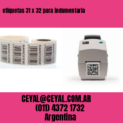 etiquetas 31 x 32 para indumentaria