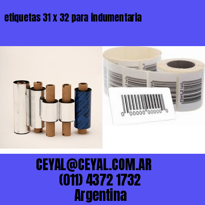 etiquetas 31 x 32 para indumentaria
