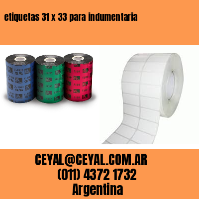 etiquetas 31 x 33 para indumentaria